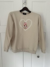 Strawberry Shortcake Lace Heart Sweatshirt Size L Kidcore Softgirl