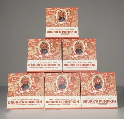 6 - Dr. Squatch Drunk n Pumpkin Limited Edition Medium Grit Soap - 5 Ounces Each