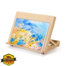 Wood Tabletop Easel 16.5"x12.5" Adjustable 5-Position Art Painting Stand