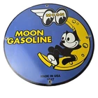 Vintage Moon Eyes Sign - Speed Equipment Felix the Cat Porcelain Gas Pump Sign