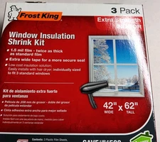Frost King 42" x 62" Window Insulation Shrink Kit 3 Pack V83/3 FAST FREE SHIP