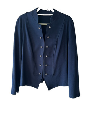 Designer *Gina Laura* Blazer-Jacke Dunkelblau Gr. 40/42 /96%Baumwolle/4%Elasthan