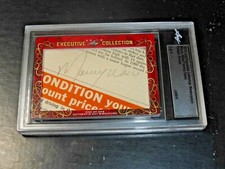 2018 LEAF MAURY WILLS~TOMMY DAVIS DODGERS DOUBLE AUTO #1/1 CUT SIGNED AUTOGRAPH