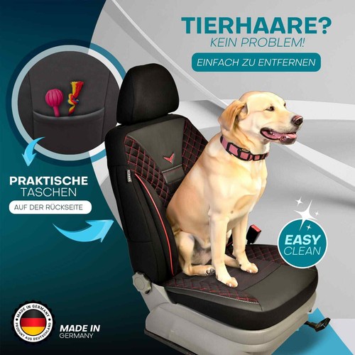 Fundas de asiento de coche Prime adecuadas para Skoda Octavia 4 a partir de 2020 en negro-rojo JOLT802 - Imagen 7 de 12