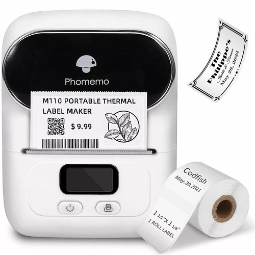 Phomemo M110 Bluetooth Label Maker Machine Portable Barcode Thermal Printer Lot - Picture 10 of 22