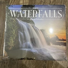 2022 Waterfalls 16 Month Calendar 11”x 10”- NEW