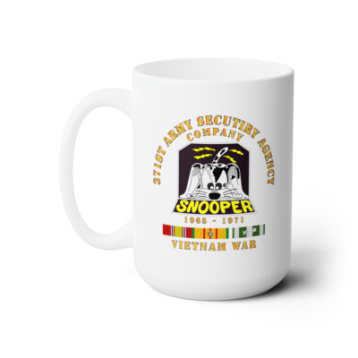 White Mug - Army - 371st ASA Company - 1965 - 1971 w VN SVC