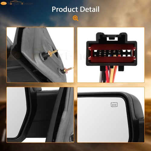 For 2004-2014 Ford F150 Driver Side Tow Mirror Power Heated Signal Puddle Light - Picture 4 of 16