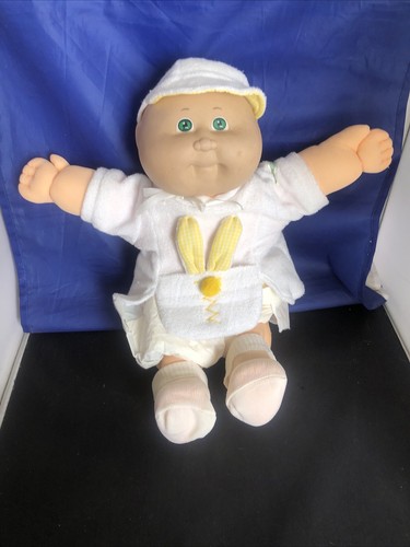 Vintage 1985 Cabbage Patch Kids Boy Preemie Coleco Yellow Tuft Hair