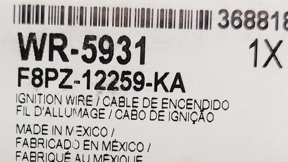 Ford Crown Victoria Lincoln Town Car 1994 1995 Spark Plug Wire Set F8PZ-12259-KA - Image 3 of 3