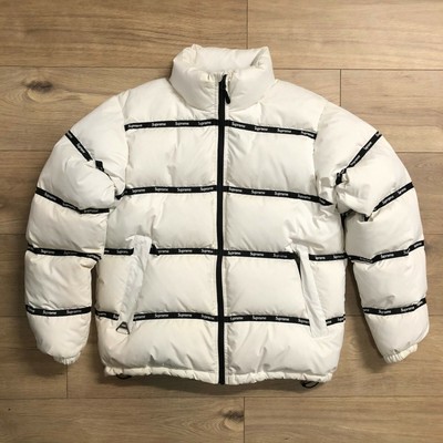 supreme white puffer jacket