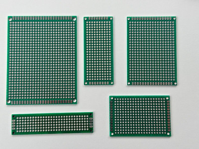 25 Stück Leiterplatte grün doppelseitige Platine Kit (2x8 3x7 4x6 5x7 7x9cm) je 5 Stück Größe