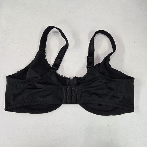 Olga Women Bra 40D Black Adjustable Strap Underwired Lace Unlined - Picture 8 of 9