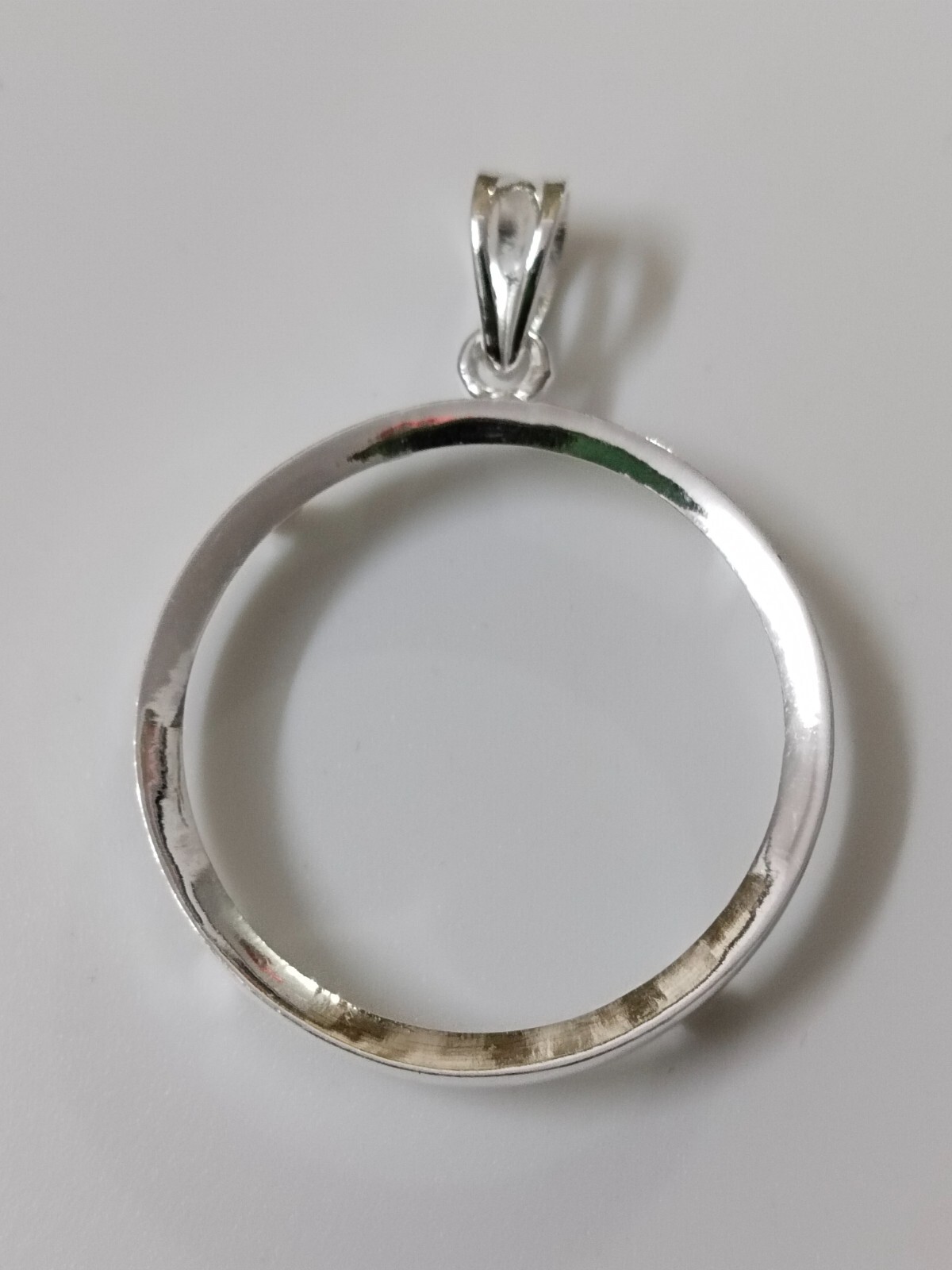 925 Sterling Silver Round Pendant setting prong jewelry Making Tools Coin
