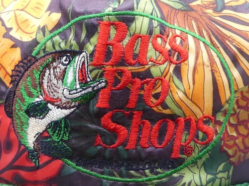 Bass Pro Shop AOP Camo Hawaiian Rope Snapback Hat Cap Taiwan RoC Adjustable Fish - Picture 6 of 11