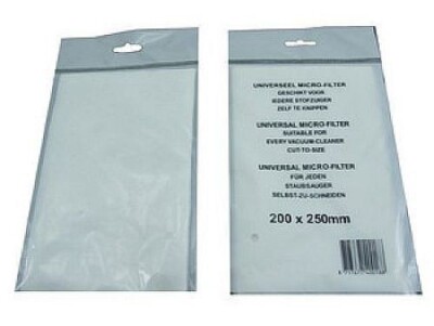 Universal zuschneidbar Mikrofilter Microfilter Filter f. Staubsauger 200 x 250mm
