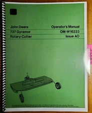 John Deere 727 Gyramor Rotary Cutter Mower Owner Operator Manual OM-W16223 A0 70