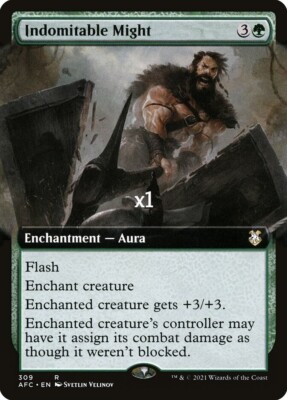 MTG Borderless CMD Adventures in the Forgotten Realms AFC Indomitable Might MINT