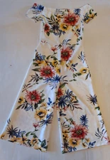 Karlie Pants Jumpsuits/Romper Off Shoulder White Flowers SZ XS /S