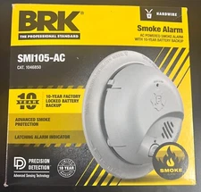 BRK First Alert SMI105-AC Hardwired Smoke Alarm with 10-Year Battery Backup 2516
