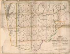 18" x 24" 1831 Map A map of That Part of Georgia Occupied by The Cherokee Indian