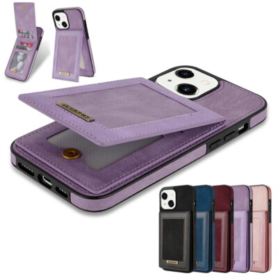 For iPhone 14 Pro Max 13 12 11 XS XR 7 8 Leather Wallet Phone Case Folding Cover