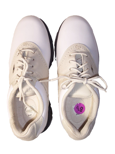 New - New Balance Womans 8.5 D White/Sand Leather Golf Shoes 1275 - Picture 2 of 8