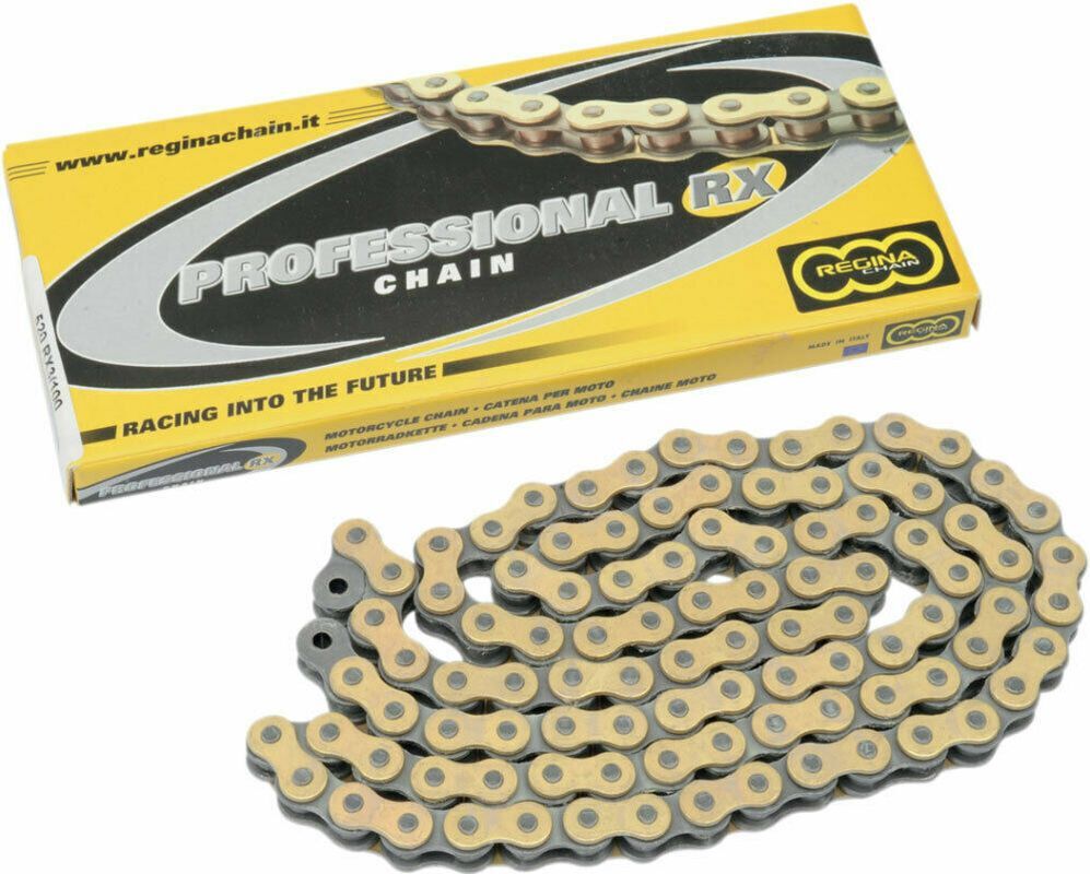 Chaîne moto 420RX3 or anti-étirement 140 maillons pour motocross 100cc