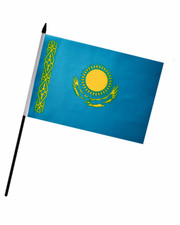Kazakhstan Hand Flag (9" x 6")