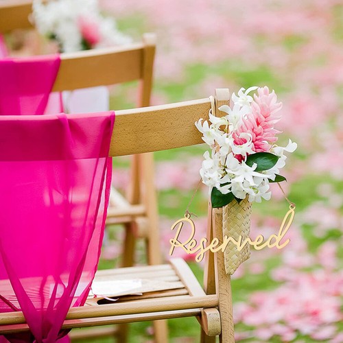 6 Pcs Seat Sign Hangings Wedding Reseverd Signs Reserved for Seating