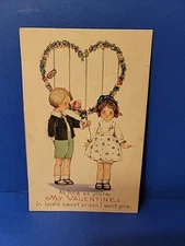 Antique VALENTINE Postcard As Long As You're MY VALENTINE In Loves Sweet Prison 