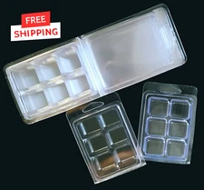 6-Cavity Wax Tart Clamshells 2.5 ounce Plastic Mold 50-Count