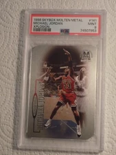 MICHAEL JORDAN PSA 9 MINT 1998 SKYBOX MOLTEN METAL XPLOSION #141 (POPULATION 53)