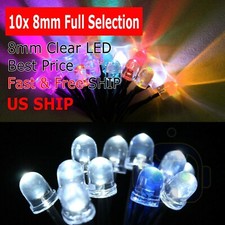 8mm 9V 12V Pre Wired LED Lamp Light Red Blue Yellow Green Emitting Diode 10 pcs