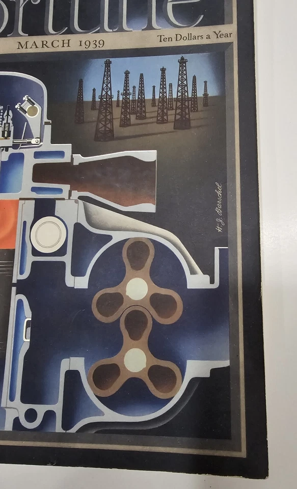 FORTUNE Magazine for March 1939 Art Deco Industrial Style Cover General Motors Foto 2 de 4