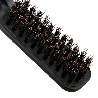Men Beard Brush Fold Pocket Boar Bristle Moustache Cleaning Brush Hairdressing