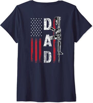 Father Day Gift I Have Two Titles Dad And Papi Ladies' V-Neck Tshirt
