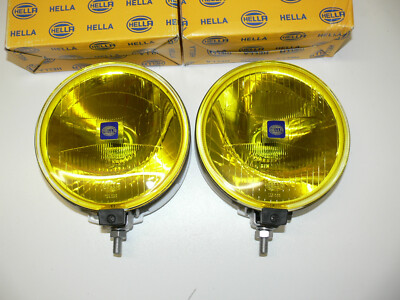HELLA Zusatz Fernscheinwerfer Gelb mit Kappen Comet 500 Halogen NEU