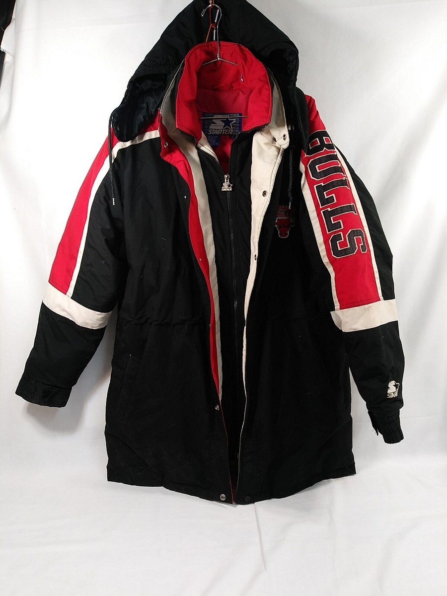 RARE Vintage 90s JORDAN CHICAGO BULLS Starter Trench Parka RARE Vintage 90s JORDAN CHICAGO BULLS Starter Trench Parka