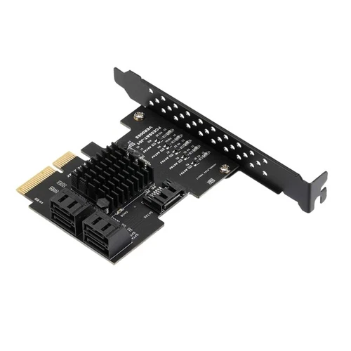 PCIE 4X Expansion Card 5 Port PCIExpress SATA3 Adapter 6Gbps