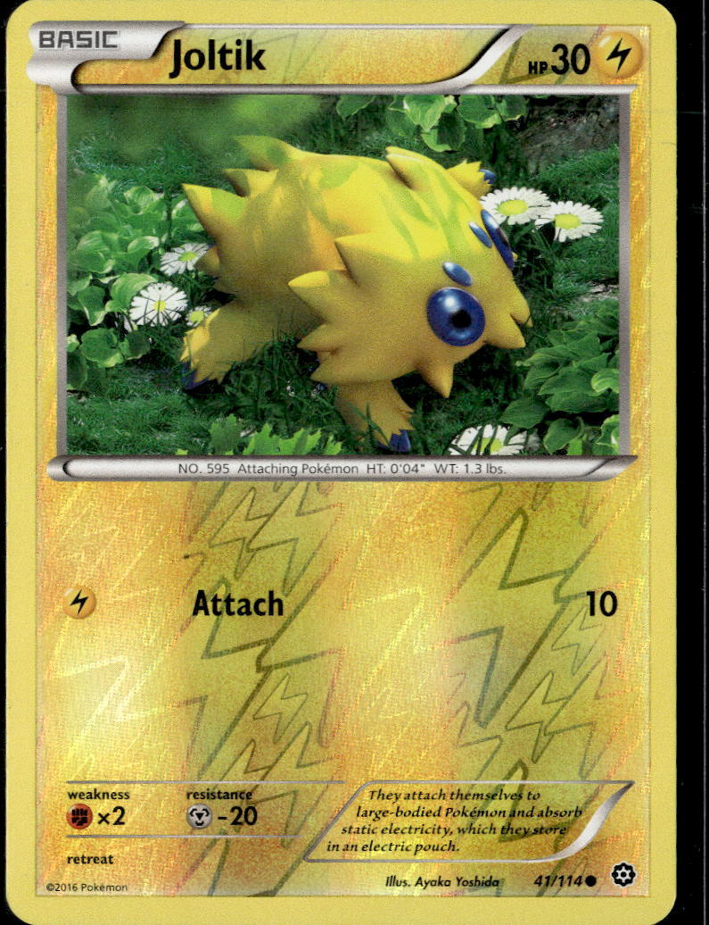 Pokemon Joltik 41/114 Steam Siege Reverse Holo Common  LP
