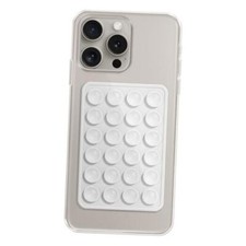 Silicone Phone Sticky Grip, Suction Phone Case Mount for Pristine Snow  White  