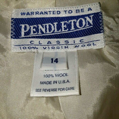 Chaqueta Blazer de Colección Pendleton Clásica Mujer Mangas Largas 3 Botones Marfil Talla 14 EE. UU. - Imagen 3 de 9