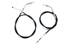 Black Throttle and Idle Cable Set with 36.81 inch Casing fits Harley Davidson