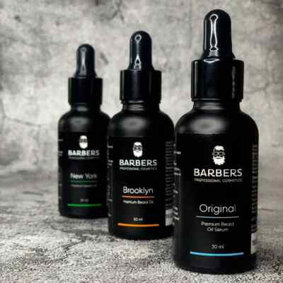 BARBERS Premium Beard Oil 30ml, Premium Beard Balm 50ml Professional Cosmetics