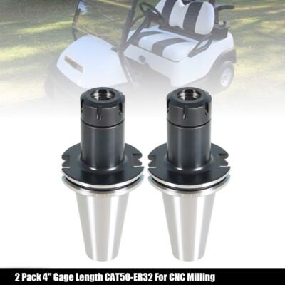 2 Pack CAT50-ER32 Collet Chuck 4'' 100mm Gage Length Tool Holder For CNC Milling