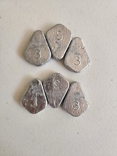 25PCS 3OZ FLAT NO-ROLL SLIP/SLIDE SINKERS, LEAD, WEIGHTS, FISHING, FREE SHIPPING