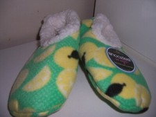 Snoozies slippers size small 5-6 lemons New