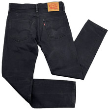 Levi's 502 Men's 29x32 Black Straight Taper Stretch Denim Jeans Actually 30x29.5
