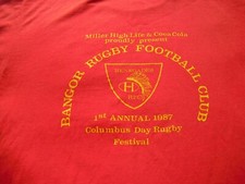 1987,Bangor Rugby Club,T Shirt,Renegades,1st,Columbus Day Festival,USA, Coke